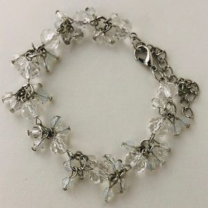 🌂Silver-tone Faux Crystal Bracelet